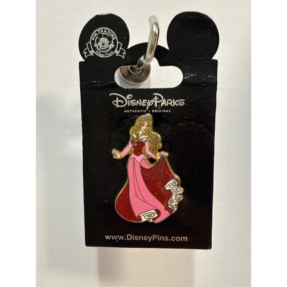 Disney Parks Sleeping Beauty Princess Aurora Pink Dress Enamel Trading Pin NEW